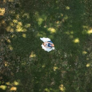 Photo drone couple mariage Photo drone couple mariage